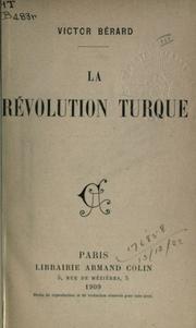Cover of: La Révolution Turque.