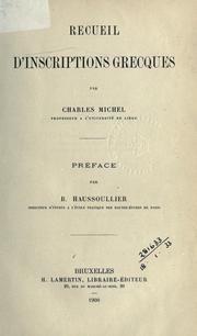 Recueil d'inscriptions grecques by Charles Michel
