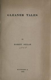 Cover of: Gleaner tales. by Robert Sellar