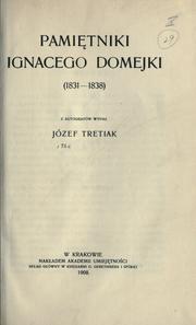 Cover of: Pamitniki, 1831-1838 by Ignacio Domeyko