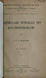 Cover of: Partikulare Integrale des Rotationsproblems. by Carl Vilhelm Ludvig Charlier