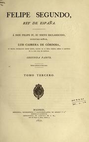 Cover of: Filipe Segundo, Rey de España.