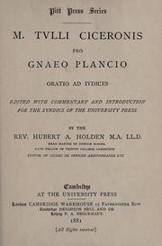 Cover of: Pro Plancio. by Cicero