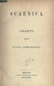 Cover of: Scaenica by Julius Sommerbrodt