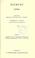 Cover of: Homeri Opera; recognovervnt breviqve adnotatione critica instrvxervnt David B. Monro .. et Thomas W. Allen ...