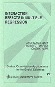Cover of: Interaction effects in multiple regression