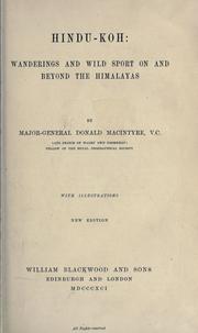 Cover of: Hindu-Koh by Macintyre, Donald