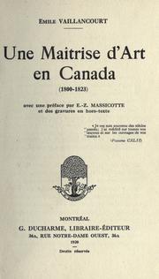 Une maîtrise d'art en Canada (1800-1823) by Emile Vaillancourt