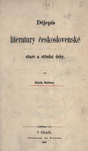 Cover of: Djepis literatury eskoslovenské staré a stední doby.