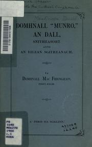 Cover of: Domhnall "Munro", an Dall, Snitheasort, anns an Eilean Sgitheanach by Donald Mackinnon