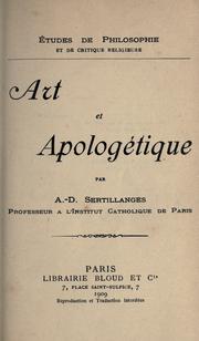 Cover of: Art et apologétique by Antonin Sertillanges