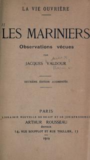 Cover of: Les mariniers: observations vécues.