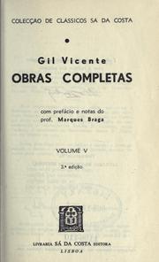 Cover of: Obras completas.: Reimpressão "facsimilada" da edição de 1562.