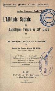 Cover of: attitude sociale des catholiques francais au XIXe si`ecle