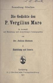 Cover of: Die Gedichte des P. Vergilius Maro by Julius Ziehen
