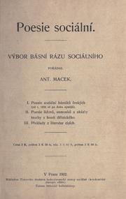 Cover of: Poesie sociální: výbor básní rázu sociálního. Poádal Ant. Macek.