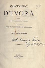 Cover of: Cancioneiro d'Evora