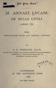 Cover of: De bello civili, liber 7 by Lucan