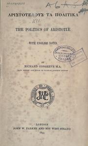 Cover of: Aristotelous ta Politika. by Aristotle