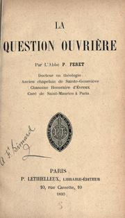 Cover of: question ouvrière.