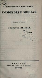 Cover of: Fragmenta comicorum graecorum. by Meineke, August