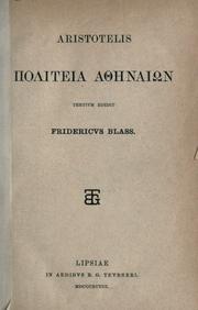 Cover of: Politeia Athenaion. by Aristotle, Aristotle