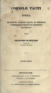 Cover of: Opera. by P. Cornelius Tacitus