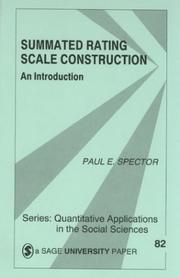 Cover of: Summated rating scale construction: an introduction