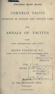 Cover of: Annalium ab excessu divi Augusti libri. by P. Cornelius Tacitus