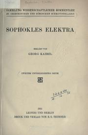 Cover of: Elektra by Sophocles