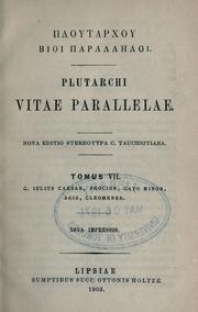 Cover of: Plutarchi Vitae parallelae. by Plutarch, Plutarch