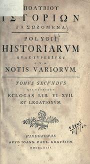 Cover of: Historiarum quae supersunt by Polybius