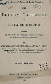 Cover of: Bellum Catilinae. by Sallust