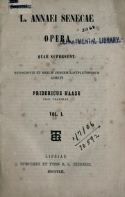Cover of: Opera quae supersunt by Seneca the Younger