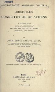 Cover of: Aristotelous Athenaion politeia. by Aristotle, Aristotle