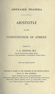 Cover of: Athnain politeia. by Aristotle, Aristotle