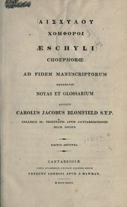 Cover of: Aischylou Choephoroi. by Aeschylus