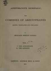 Cover of: Aristophanous komoidiai. by Aristophanes