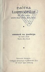 Cover of: Eachtra lomnochtáin by arna cur in eagar le hEoin Mac Néill.