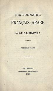 Cover of: Dictionnaire français-arabe