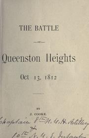 The Battle of Queenston Heights, Oct. 13, 1812 by J. Cooke