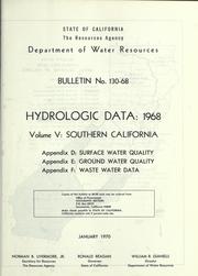 Cover of: Hydrologic data, 1968. by California. Dept. of Water Resources.