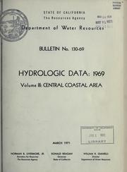 Cover of: Hydrologic data, 1969. by California. Dept. of Water Resources.