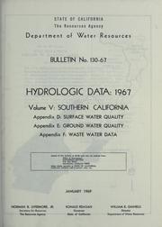 Cover of: Hydrologic data, 1967. by California. Dept. of Water Resources.