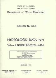 Cover of: Hydrologic data, 1971. by California. Dept. of Water Resources.