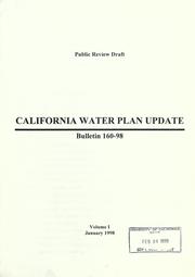 Cover of: California water plan update. by California. Dept. of Water Resources.
