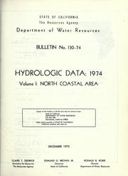 Cover of: Hydrologic data, 1974. by California. Dept. of Water Resources.