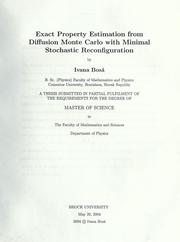 Cover of: Exact property estimation from diffusion Monte Carlo with minimal stochastic reconfiguration