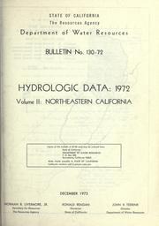 Cover of: Hydrologic data, 1972. by California. Dept. of Water Resources.