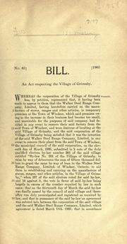 Cover of: Bills. by Ontario. Legislative Assembly.